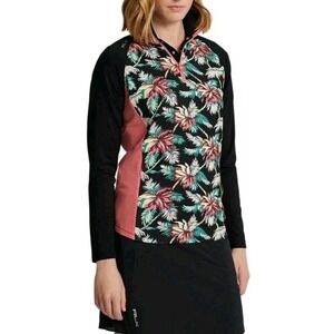 Ralph Lauren RLX Women's Golf Size Large Floral Print Wicking Activewear NWT